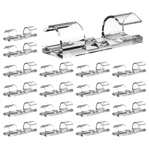 Adhesive Cable Clips - Sticky Cord Organizer │ 20PCS Set... - Fournitures Bureau Amazon Royaume-Uni à 1.89€