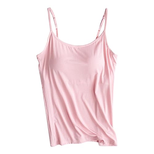 Camiseta de tirantes finos para mujer con sujetador... - Réduction -87% à 1.53€