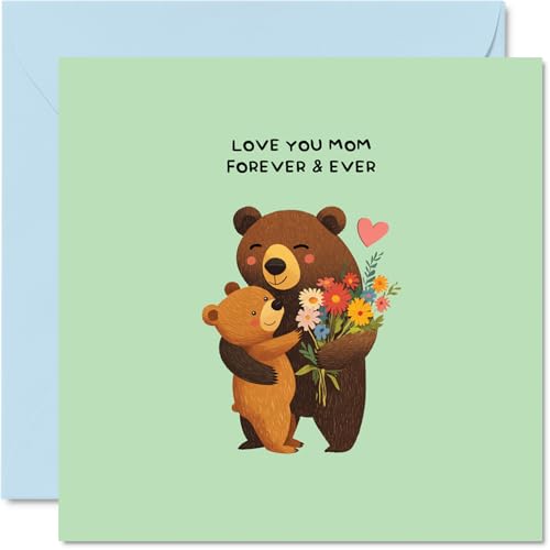 Mom Birthday Card - Love You Forever Bears - Happy Mother's... - Auto & Moto Amazon Royaume-Uni à 2.61€