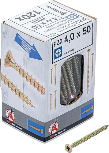 BGS Diy 88045 | Viti multiuso | PZ2 | 4,0 x 50 mm | 120... - DIY & Tools Amazon Italy à 6.60€