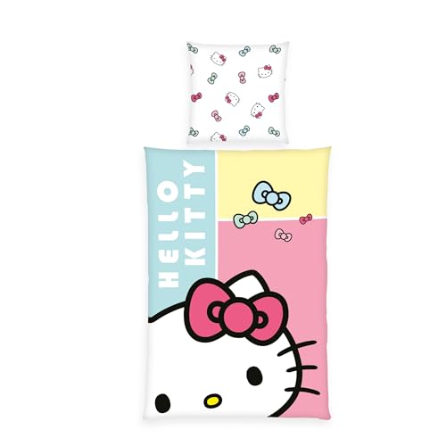 Herding Parure de Lit Hello Kitty, Taie d’Oreiller env. 80... - Maison & Cuisine en promo à 20.49€