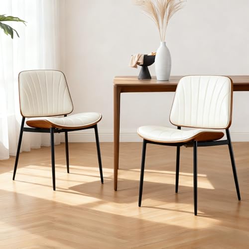 Ya-Home Dining Chairs Set of 2 Modern PU Leather... - Maison & Cuisine Amazon Royaume-Uni à 29.99€