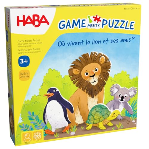 HABA Game Meets Puzzle – Où vivent Le Lion et Ses Amis ? –... - Jouets & Jeux Amazon France à 13.49€