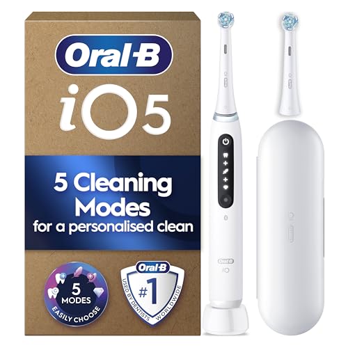 Oral-B iO5 Electric Toothbrushes for Adults, 2 Toothbrush... - Beauté & Parfums en promo à 94.99€