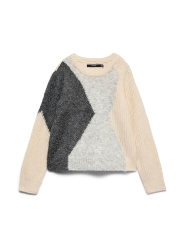 VERO MODA Vmkeisa LS O-Neck Jersey, Abedul, M - Home & Kitchen Amazon Spain à 13.85€