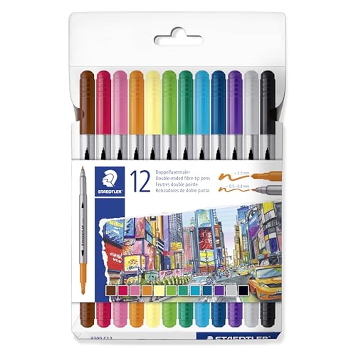 STAEDTLER Pennarelli colorati a doppia punta, spessore... - Amazon Italie à 4.91€