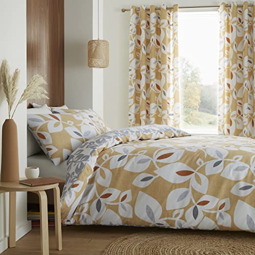 Catherine Lansfield Inga Leaf Gold Duvet Cover Set 160 x... - Maison & Cuisine Amazon Royaume-Uni à 16.81€