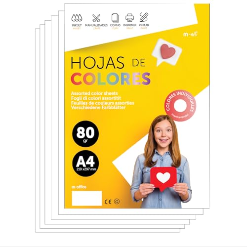 Folios De Colores A4 80g Para Impresoras y Manualidades... - Jouets & Jeux en promo à 6.43€