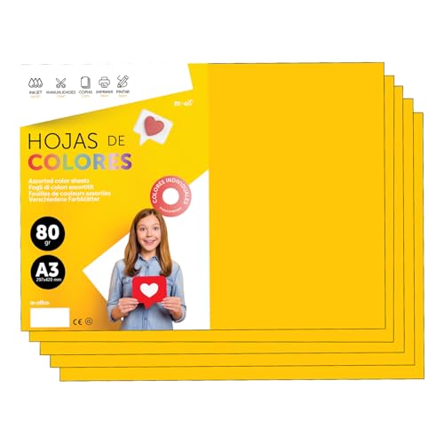 Buntes Papier A3 80g für Drucker & Basteln, Farbige Blätter... - Jouets & Jeux en promo à 6.94€