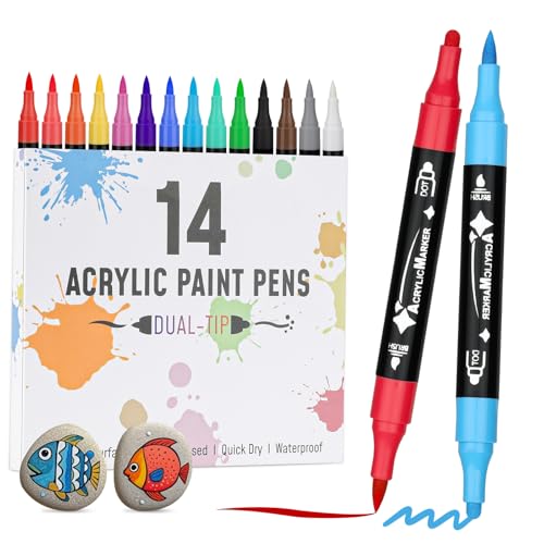 VynyQoo 14 Colori Pennarelli Acrilici, Pennarelli Acrilici... - Loisirs Créatifs Amazon Italie à 5.94€