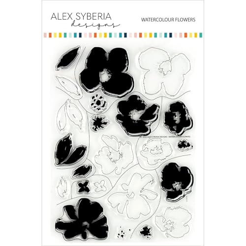 Alex Syberia Designs Watercolour Flowers Stamp Set, White - Garden & Outdoor Amazon UK à 8.11€