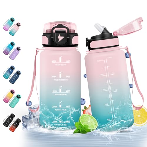 HoneyHolly Gourde Paille, Gourde 500ml, sans BPA &... - Sports & Fitness en promo à 8.88€