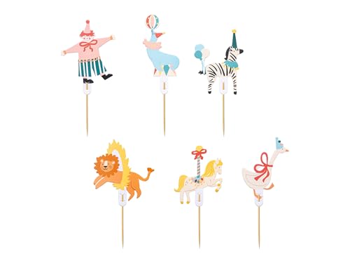 Cake Topper Zirkus 9-11,5cm 6er Set - Muffin Cupcake Deko... - High-Tech & Électronique Amazon Allemagne à 1.88€