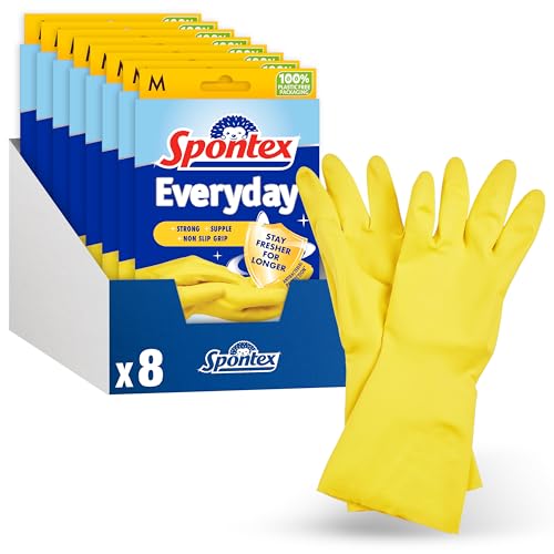 Spontex Everyday Protect Rubber Gloves | Medium Size |... - Maison & Cuisine Amazon Royaume-Uni à 9.27€