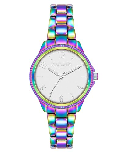 Steve Madden Reloj para Mujer con Pulsera, Plata/Arcoíris - Mode & Vêtements en promo à 25.48€