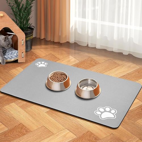 Mateju Dog Food Mat, Absorbent Quick Drying Pet Feeding Dog... - Animalerie Amazon Royaume-Uni à 1.39€