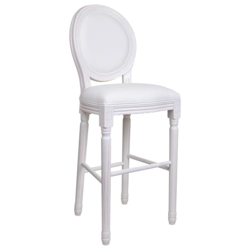 Taburete De Madera Y Tapizado Blanco - Amazon Espagne à 118.73€