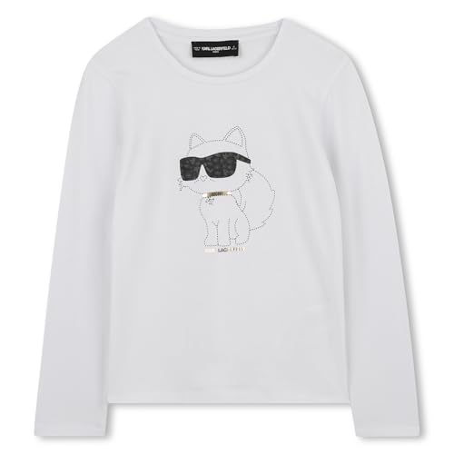 KARL LAGERFELD Z30938 Maglietta Bambina, Bianco, 6 Anni - Amazon Italie à 21.92€