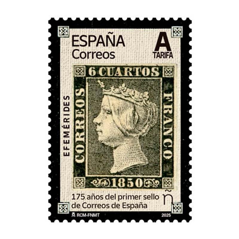 España 2025 175 años del Primer Sello de Correos Sello... - Auto & Moto Amazon Espagne à 2.10€
