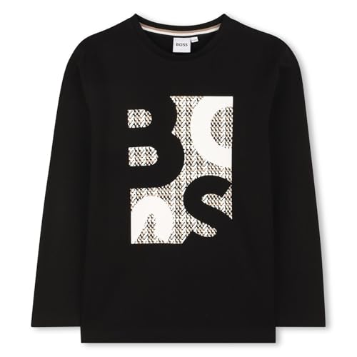 BOSS J52362 Camiseta, Negro, 8 Años para Niños - Jouets & Jeux en promo à 35.75€