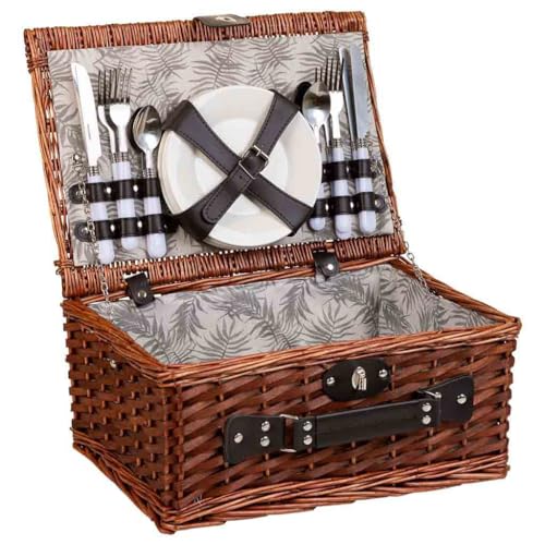 Cesta De Picnic 4 Servicios Marron_AlexandraHouse - Amazon Germany à 32.69€