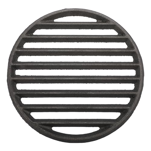 SUMTree Grille de cuisson ronde en fonte épaisse, noire... - Jardin & Extérieur en promo à 24.61€
