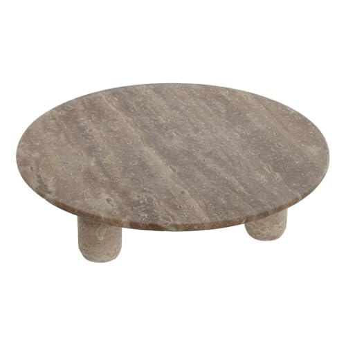 CENTRO MESA MARMOL 30X30X8 TRAVERTINO MARRON - Amazon Italie à 36.49€