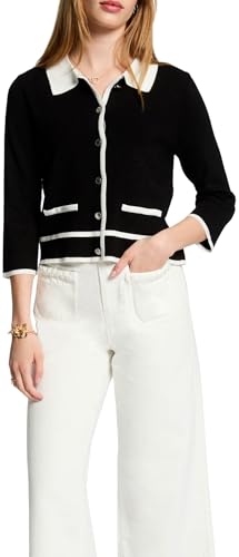 Morgan Gilet, Nero/Bianco Sporco, S - Mode & Vêtements Amazon Italie à 21.18€