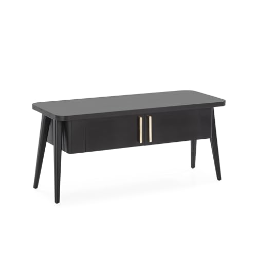 MUEBLE TV 110X45X50 MADERA NEGRO - Réduction -74% à 174.70€
