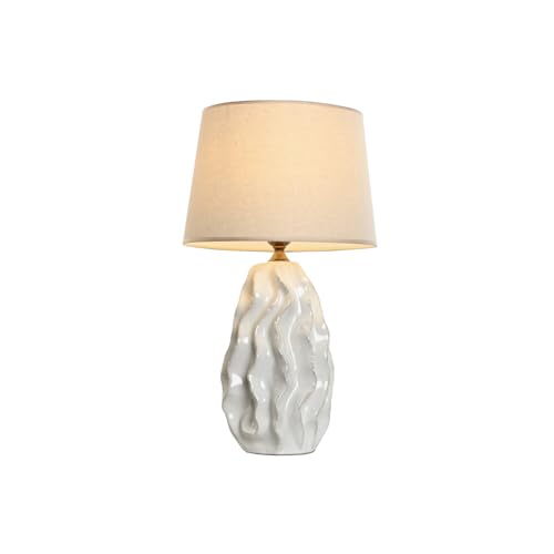 LAMPARA SOBREMESA PORCELANA 36X36X62 ONDAS BLANCO_AlexandreH... - Maison & Cuisine Amazon Italie à 28.54€