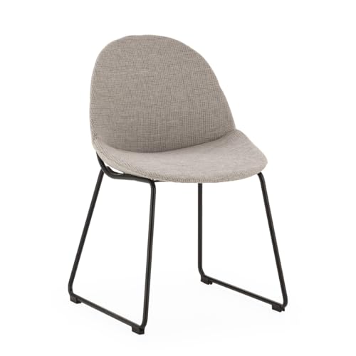 SILLA 53X53X79 METAL NEGRO/TELA GRIS/BLANCO - Amazon Italie à 131.85€