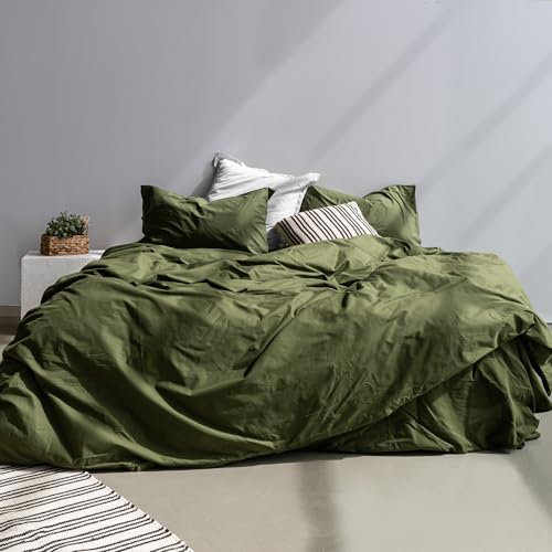 Basic Funda nórdica 155x220 cm (Cama 80/90) Verde... - Maison & Cuisine Amazon Italie à 15.24€