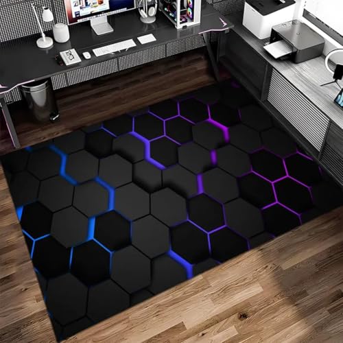 Nero Viola Geometrico Neon Visual Tappeto per Camera da... - High-Tech & Électronique Amazon Italie à 1.16€