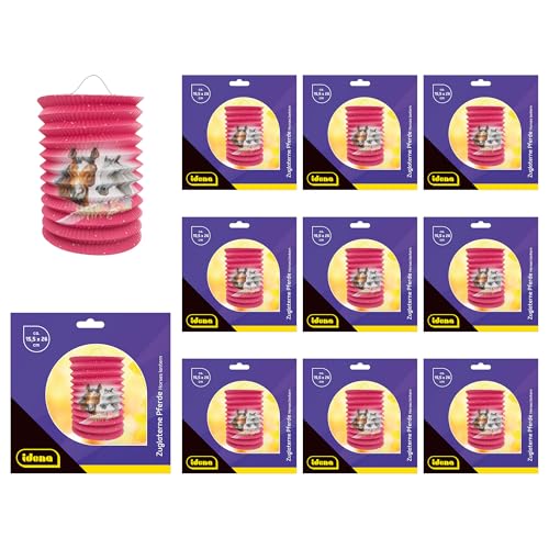 Idena 90289 - Laterne Pferde, 10 Stück, ca. 15,5 x 26 cm... - Maison & Cuisine Amazon Allemagne à 7.90€