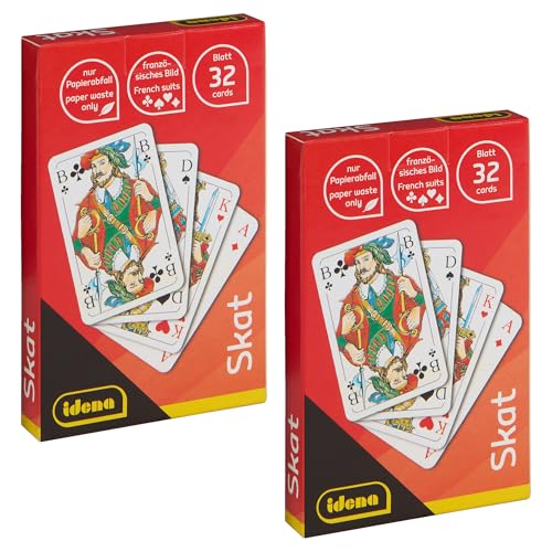 Idena 90270 - Skatspiel mit französischem Blatt, 2 Stück... - Jouets & Jeux en promo à 3.45€