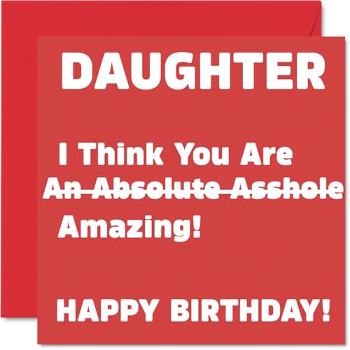 Rude Daughter Birthday Card - Absolute A**hole - Funny... - Auto & Moto Amazon Royaume-Uni à 2.07€