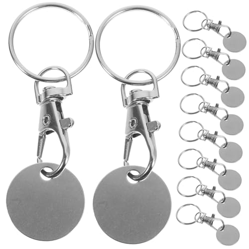 TEHAUX 10pezzi Portachiavi in Acciaio Inox Forma di Gettone... - Auto & Moto Amazon Italie à 10.09€