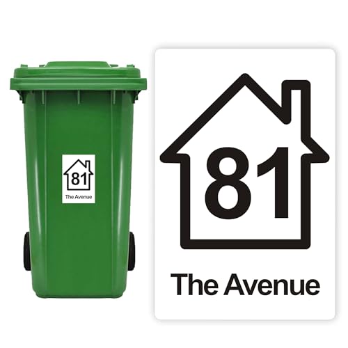 4 x Wheelie Bin Stickers Bins Numbers for Wheelies Bins... - Maison & Cuisine Amazon Royaume-Uni à 1.99€