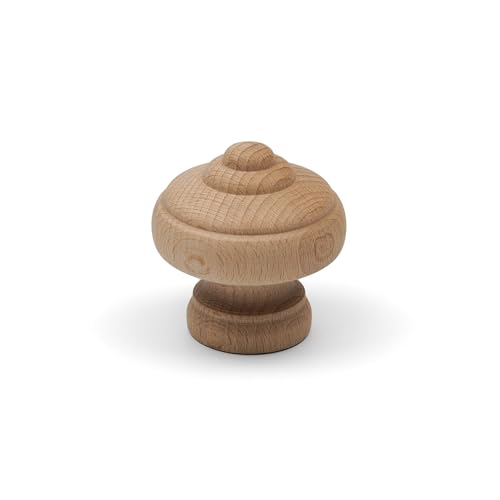 Wooden Cupboard Knob Round Traditional 49mm Furniture... - Maison & Cuisine Amazon Royaume-Uni à 1.69€