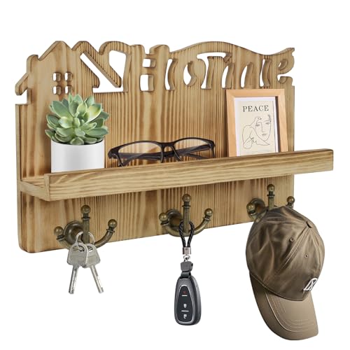 Kolamom Llavero de pared de madera con 9 ganchos para... - Amazon Espagne à 8.75€