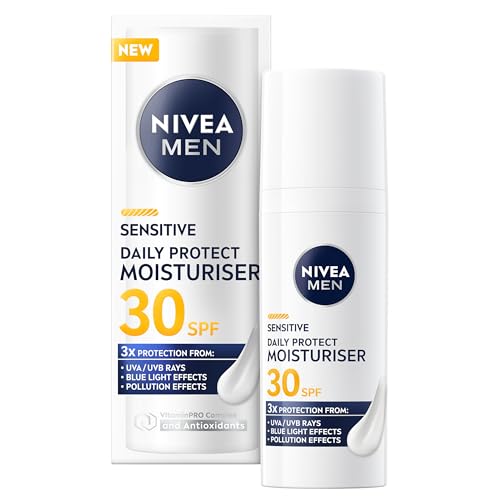 NIVEA MEN Sensitive Daily Protect Moisturiser SPF 30... - Sports & Fitness Amazon UK à 9.54€