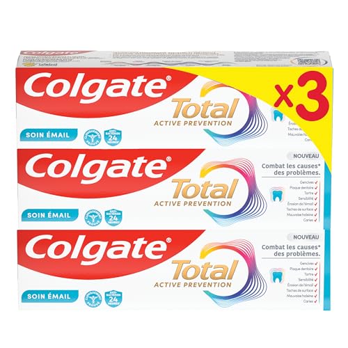 COLGATE - Total Active Prévention Soin Émail Dentifrice 24h... en promo à 4,28€ (-33%) sur Amazon FR