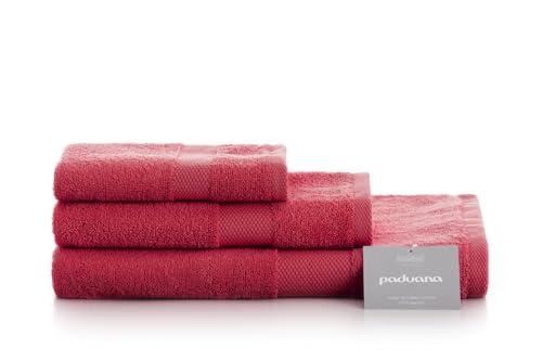 JUEGO TOALLA ALGODON 500 GR 3 PIEZAS (SABANA) 152 GRANATE... - Vente Flash Amazon -74%