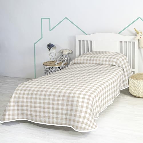 Vichy Colcha 180x260 cm (Cama 80/90/105) Beige_AlexandreHous... - Amazon Allemagne à 22.25€