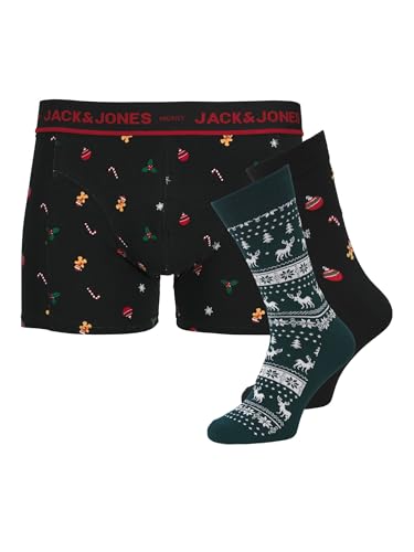 JACK & JONES Jacmistletoe Giftbox, Negro, x_l (Pack de 2)... - Mode & Vêtements Amazon Espagne à 13.84€