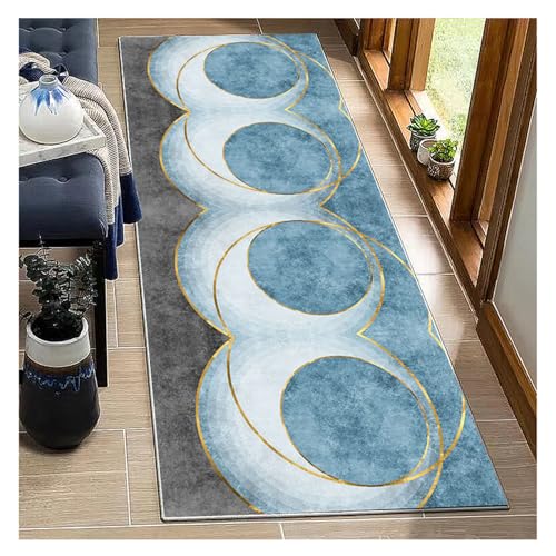 BORKOY Modern Hallway Runner Rug 100X450CM Grey Blue Long... - Maison & Cuisine Amazon Royaume-Uni à 19.00€