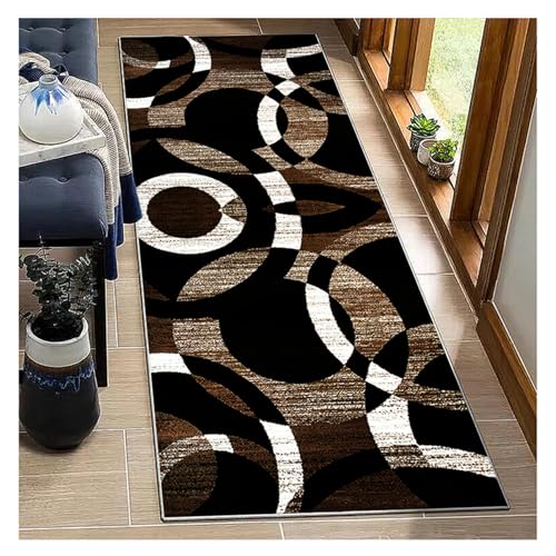 BORKOY Extra Long Hallway Runner Rug 80x600cm，Modern Brown... - Maison & Cuisine Amazon Royaume-Uni à 19.00€