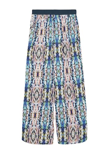 Gemusterte Wide-Leg-Hose aus satinierter Viskose Creme 146 - Amazon Allemagne à 11.89€