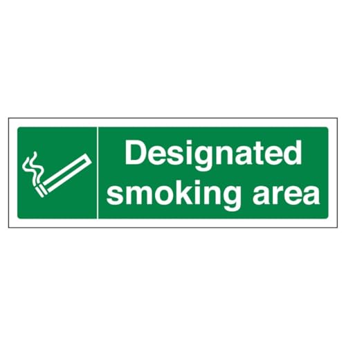 V Safety Designated Smoking Area - Landscape 300 x 100 mm... - Maison & Cuisine Amazon Royaume-Uni à 1.93€