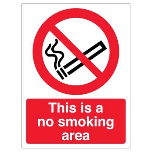 V Safety This Is A No Smoking Area - Portrait 150 x 200 mm... - Maison & Cuisine Amazon Royaume-Uni à 1.78€